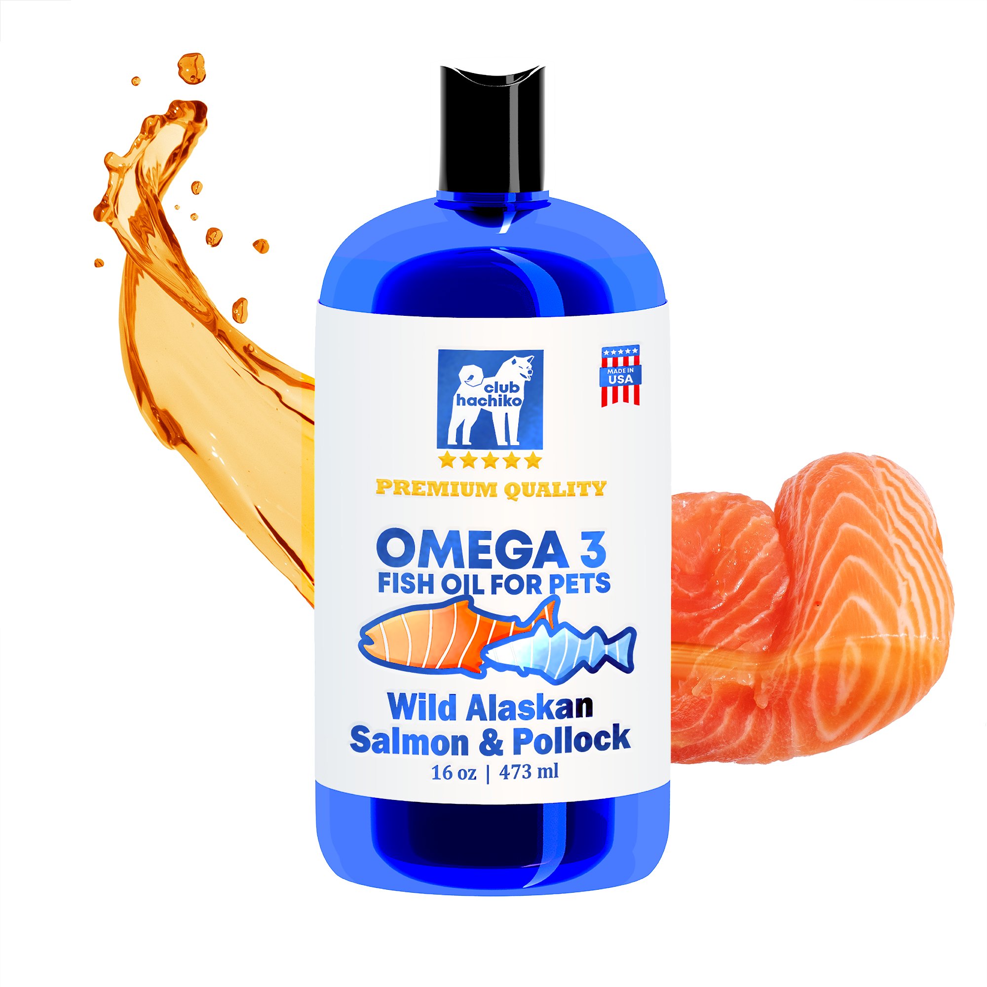 Club Hachiko Wild Alaskan Fish Oil bottle